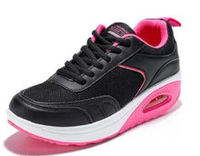 Carica l'immagine nel visualizzatore di Gallery, Scarpe Basculanti Nero Fuxia Modello Rio in Eco Pelle e Tessuto Con Lacci