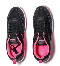 Carica l'immagine nel visualizzatore di Gallery, Scarpe Basculanti Nero Fuxia Modello Rio in Eco Pelle e Tessuto Con Lacci