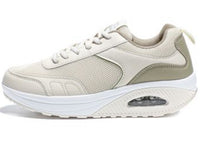 Carica l'immagine nel visualizzatore di Gallery, Scarpe Basculanti Beige Modello Rio in Eco Pelle e Tessuto Con Lacci