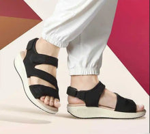 Carica l'immagine nel visualizzatore di Gallery, Sandali Basculanti Scarpe Modello Maiori nero In Tessuto
