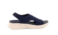 Carica l'immagine nel visualizzatore di Gallery, Sandali Basculanti Scarpe Modello Lucca Blu In Tessuto