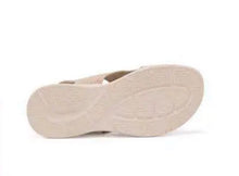 Carica l'immagine nel visualizzatore di Gallery, Sandali Basculanti Scarpe Modello Lucca Beige In Tessuto