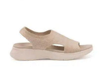 Carica l'immagine nel visualizzatore di Gallery, Sandali Basculanti Scarpe Modello Lucca Beige In Tessuto