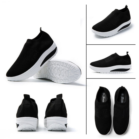 Scarpe Basculanti Nero Modello Positano in Tessuto Senza Lacci