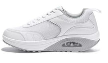 Carica l&#39;immagine nel visualizzatore di Gallery, Scarpe Basculanti Bianco Modello Rio in Eco Pelle e Tessuto Con Lacci
