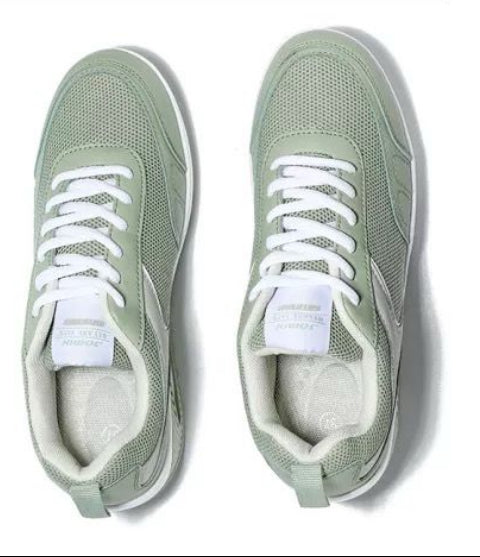 Scarpe Basculanti Verde Modello Rio in Eco Pelle e Tessuto Con Lacci