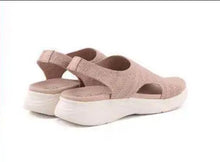 Carica l&#39;immagine nel visualizzatore di Gallery, Sandali Basculanti Scarpe Modello Lucca Rosa In Tessuto

