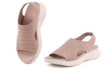 Carica l&#39;immagine nel visualizzatore di Gallery, Sandali Basculanti Scarpe Modello Lucca Rosa In Tessuto
