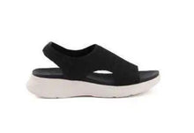 Carica l&#39;immagine nel visualizzatore di Gallery, Sandali Basculanti Scarpe Modello Lucca Nero In Tessuto

