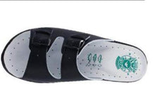 Carica l'immagine nel visualizzatore di Gallery, Pantofole Modello Firenze Nero In Pelle Made In Italy Con Suola in memory Anatomica
