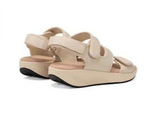 Carica l&#39;immagine nel visualizzatore di Gallery, Sandali Basculanti Scarpe Modello Maiori Beige In Tessuto
