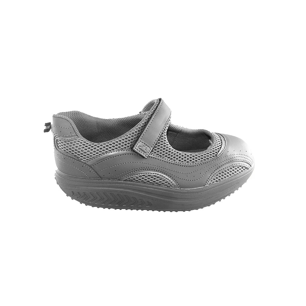 Scarpe Dimagranti Donna Ballerine Grigio In Tessuto ed Eco Pelle