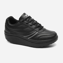 Carica l&#39;immagine nel visualizzatore di Gallery, Scarpe Basculanti Nero Modello Bali in Eco Pelle Con Lacci
