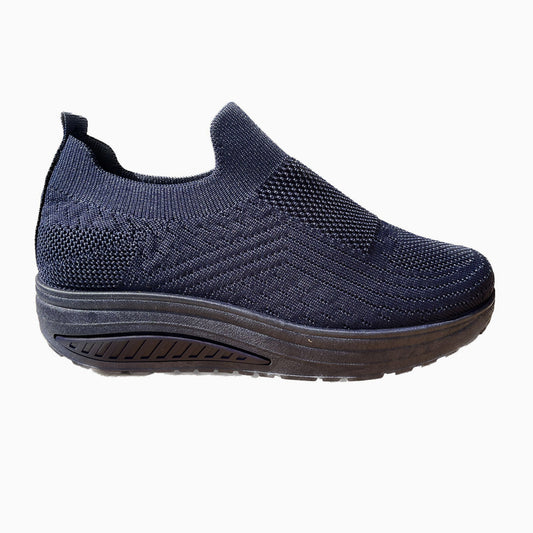 Scarpe Basculanti Blu Modello Dubai in Tessuto Senza Lacci