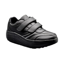 Carica l&#39;immagine nel visualizzatore di Gallery, Scarpe Basculanti Nero Modello Bali in Eco Pelle Con Strappi
