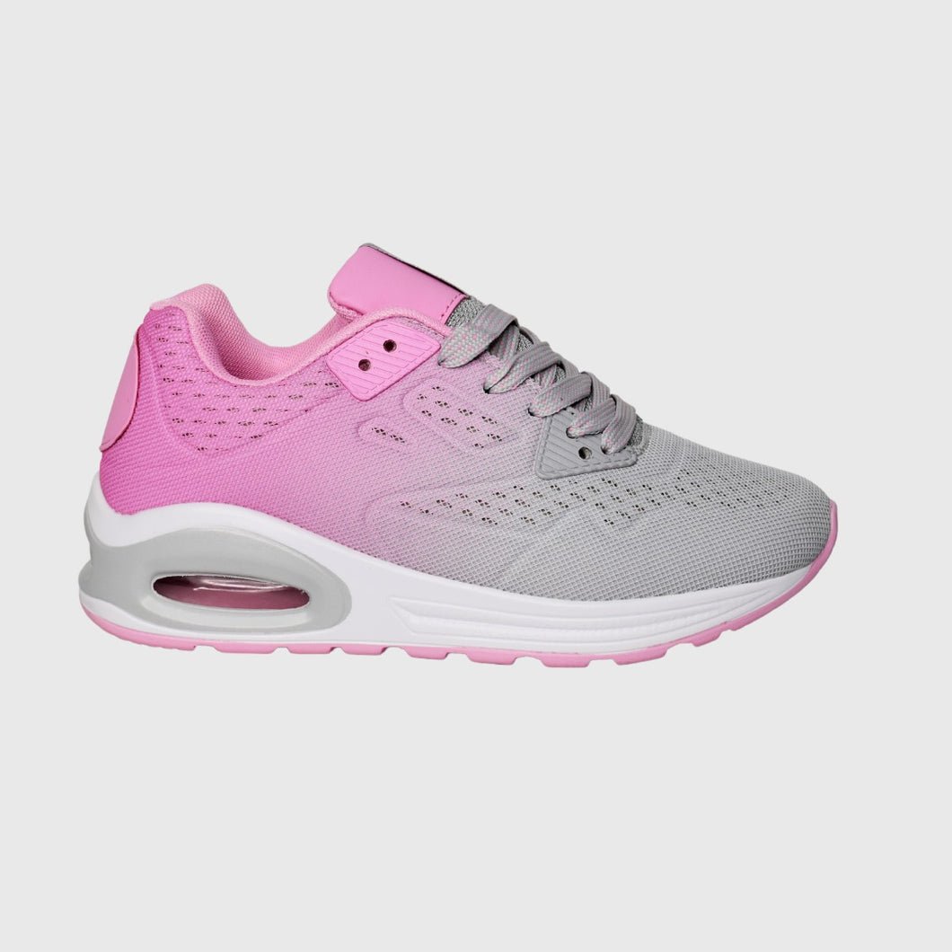 Scarpe Da Ginnastica Modello New York Grigio Rosa In Tessuto NON Traspirante