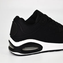 Carica l&#39;immagine nel visualizzatore di Gallery, Scarpe Da Ginnastica Modello New York Nero Bianco In Tessuto NON Traspirante
