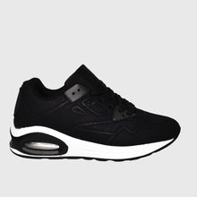 Carica l&#39;immagine nel visualizzatore di Gallery, Scarpe Da Ginnastica Modello New York Nero Bianco In Tessuto NON Traspirante
