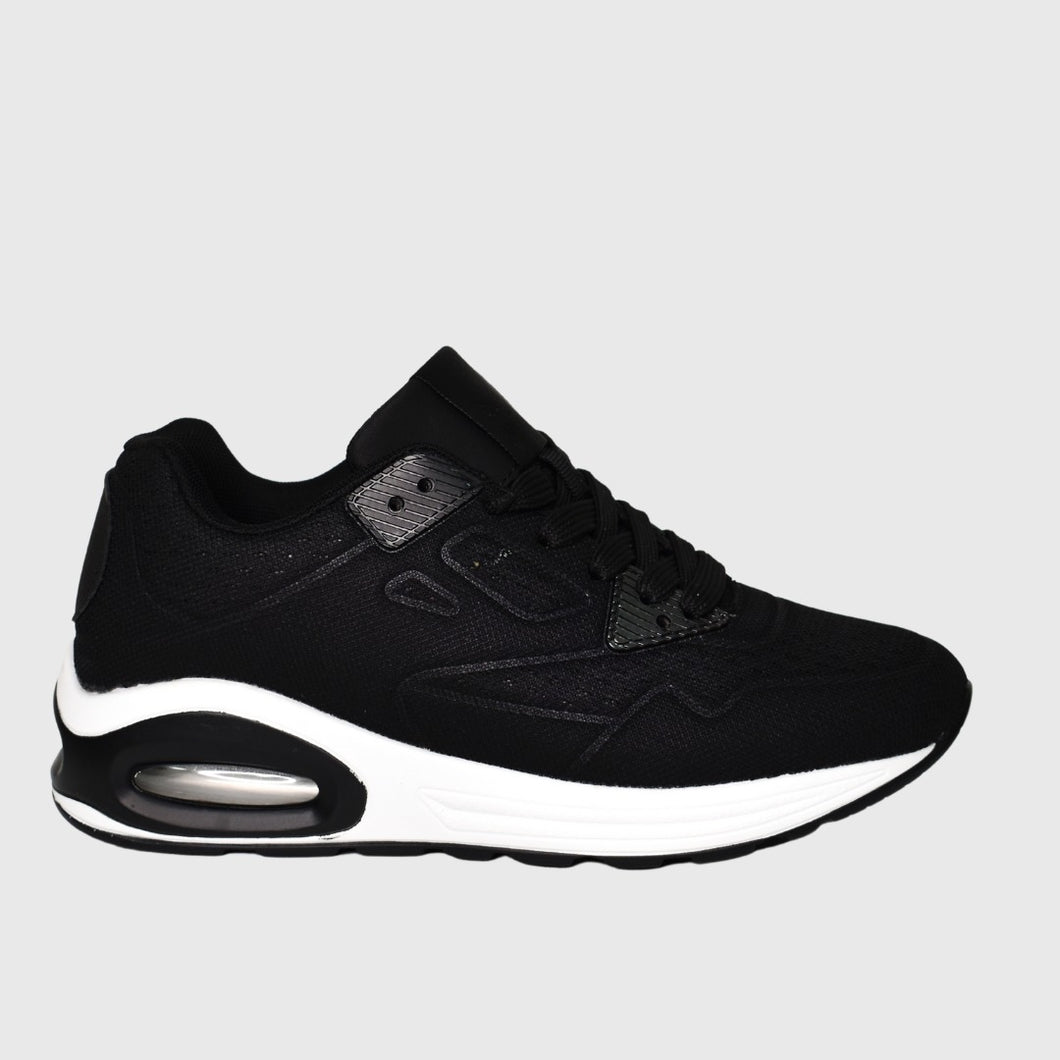 Scarpe Da Ginnastica Modello New York Nero Bianco In Tessuto NON Traspirante