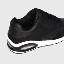 Carica l&#39;immagine nel visualizzatore di Gallery, Scarpe Da Ginnastica Modello New York Nero Bianco In Eco Pelle
